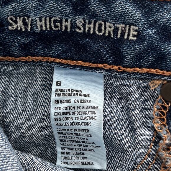 American Eagle Outfitters Sky High Shortie jean shorts size 6 - Picture 7 of 8